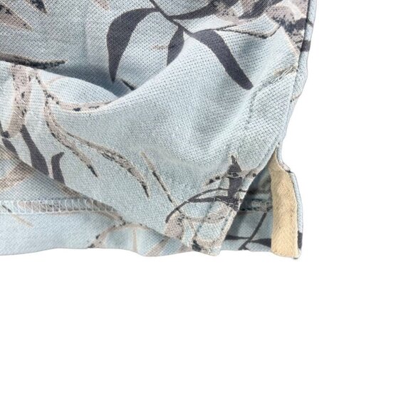 Polo Hawaiian Mens M Blue & Gray Floral by Hawaiian Sands Club - Picture 6 of 8
